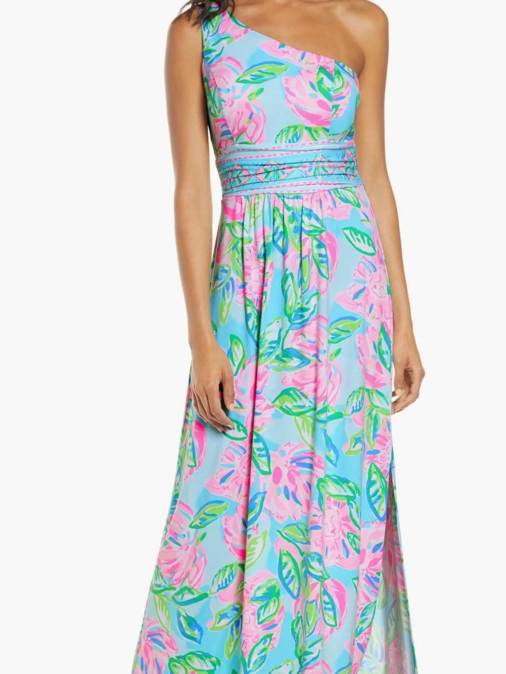 lilly pulitzer one shoulder maxi dress Exploring #charleston in our Lucilyn One-Shoulder Maxi Dress! Swipe to see  fun with animals! 